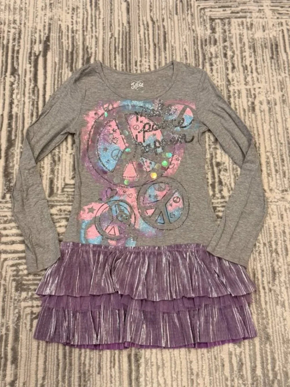 Justice girls size 10 gray